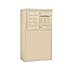 Salsbury Industries Salisbury 3905D-07SFP, Front Loading, Double Column, 7 MB1 Doors, Private Access, Sandstone Free Standing Horizontal 4C Mailbox