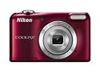 Nikon Coolpix L27 16.1MP Point-and-Shoot Digital Camera (Red) with 4GB Card, Camera Pouch, Rechargeable Battery and Charger