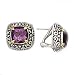 925 Silver & Amethyst Earrings with 18k Gold Accents (8.58ctw)