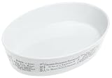 Pillivuyt Brasserie Deep Oval Baker, 9x12.5 inch, White/Menu Print