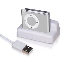 Brand New Small White USB Charger Dock Cradle Docking Station for Ipod Shuffle 2nd 3rg Gen Generation + 12 Month Warranty