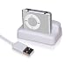 Brand New Small White USB Charger Dock Cradle Docking Station for Ipod Shuffle 2nd 3rg Gen Generation + 12 Month Warranty