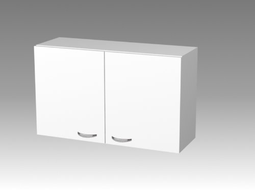 Hängeschrank 100cm breit, Melamin Weiß Dekor