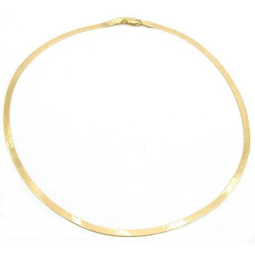 14k Gold Flex Herringbone Necklace Jewelry 3.5mm 20