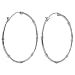 Jewelry : Sterling Silver Bamboo Design Hoop Earrings
