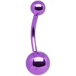 Light Purple Electro Titanium Belly Ring -7/16"