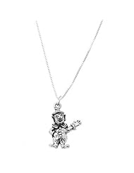 Sterling Silver Three Dimensional Waving Clown Necklace