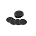 Millennium Leather Coaster Set Black