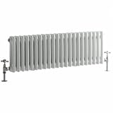 Traditional 22 x 2 Column Radiator Cast Iron Style White 300mm x 990mm