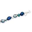 Sterling Silver Multicolored Cultured Pearl Bracelet - 8.5 Inch