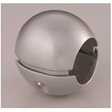 【5個セット】階段手すり滑り止め 『どこでもグリップ』ボール形 亜鉛合金 直径38mm シルバー シロクマ 日本製