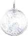 beagle26 - 14K White Gold Engraveable Beagle Disc Charm