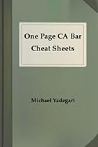One Page CA Bar Cheat Sheets - AGENCY PARTNERSHIP