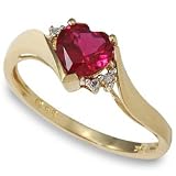 Created Ruby Heart Ring
