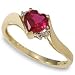Created Ruby Heart Ring