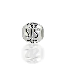 Bling Jewelry SIS 925 Sterling Silver Barrel Flower Bead Pandora Oriana Biagi Compatible