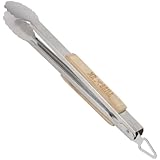 16" Luxury Oak Barbecue / Grill Tongs - Mr Grill