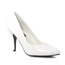 4 Inch Womens Sexy Shoes Wear To Work Shoes Classic Pump Shoes White Patent