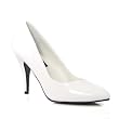 4 Inch Womens Sexy Shoes Wear To Work Shoes Classic Pump Shoes White Patent