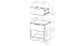 South Shore Trinity 1-Drawer Nightstand, Pure Black with Cut-Out Handles