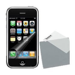 Apple iPhone 1st Gen (NOT for iPhone 3G) PDA Premium Reusable LCD Screen Full Body Protector with Lint Cleaning Cloth