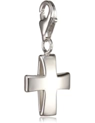 VINANI brand Germany 925 Sterling Silver Charm Pendant small curved Cross shiny HKRG
