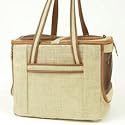 Eco Friendly Burlap Pet Tote Dog Carrier