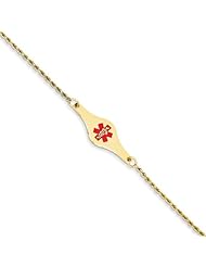 14k Yellow Gold 8in Medical Jewelry Bracelet. Metal Wt- 5g