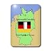 777images Flags and Maps - The map and flag of Germany with the Republic of Germany printed in English and German - Light Switch Covers - single toggle switch