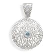 Blue Topaz Pendant with Swirl Cut Out Design Blue Topaz Pendant with Swirl Cut Out Design