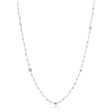 Mizuki 14k Wrapped Chain Necklace Gray Rough Diamon