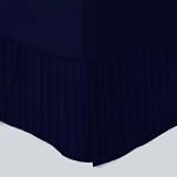 300TC Egyptian Cotton TWIN Bed Skirt STRIPE NAVY BY MARRIKAS by 