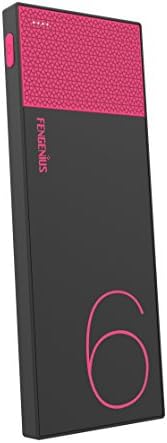 Power Slim 6000 mAh Ultra-thin Power Bank for iPhone Samsung HTC and Other Electronics,DaliNova(Pink)