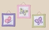 Pink and Purple Butterfly Collection Wall Art Hangings