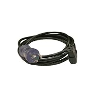 Interpower 86610640 North American Hospital Grade Cord Set, NEMA 5-15 Plug Type, Angled IEC 60320 C13 Connector Type, Black, 10A Amperage, 125VAC Voltage, 3m Length