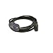 Interpower 86610640 North American Hospital Grade Cord Set, NEMA 5-15 Plug Type, Angled IEC 60320 C13 Connector Type, Black, 10A Amperage, 125VAC Voltage, 3m Length