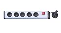 Ehmann 100001 Universal Steckdosenleiste 5-fach plus, silber-schwarz