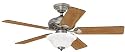 Hunter 22467 The Brookline 52-Inch 2-Light 5-Blade Ceiling Fan with Bowl, Antique Pewter