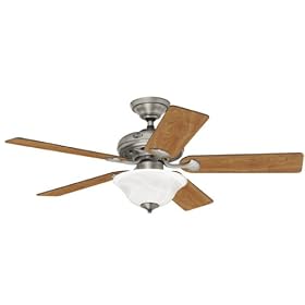 Hunter 22467 The Brookline Two-Light 52-Inch Five Blade Ceiling Fan, Antique Pewter with... by Hunter Fan Company