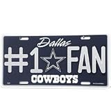 NFL Football Team #1 Fan Decorative Metal License Plate - Dallas Cowboys