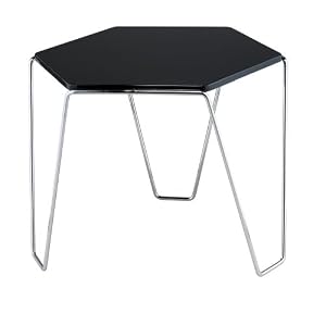 Hex Accent Table - Black Chrome by Adesso