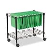 ALERA Single-Tier Rolling File Cart, 24w x 14d x 21h, Black