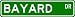 BAYARD Street Sign ~ Personalized Family Lastname Sign ~ Gameroom, Basement, Garage Sign **
