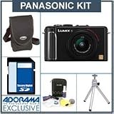 Panasonic Lumix DMC-LX3K Digital Camera Kit, Black with 2 GB SD Memory Card, Table Top Tripod, Camera Case, Professional Lens Cleaning Kit
