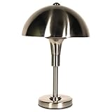 Ledu Incandescent Table Lamp With Domed Shade Brushed Steel 19-1/2in High 3 ....
