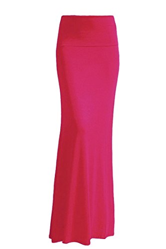 ViV Collection Women's Rayon Modal Solid Maxi Skirt