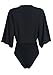 RUIGO Women's Sexy Deep V-neck Bawting Tight Bodysuit Jumpsuit One Piece Leotard (XL, Black)