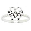 Ladies Solid Butterfly Ring in Sterling Silver 925