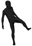 Black Hidden Face Mask Hood ~ Halloween Horror Costume Accessories