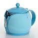 Bonjour 53630 42-Ounce Glass, Stainless Teapot, Blue Image